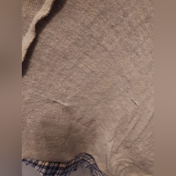 Free People Plaid Button Down/Snap Dress Cover Up Size Large - Picture 11 of 11